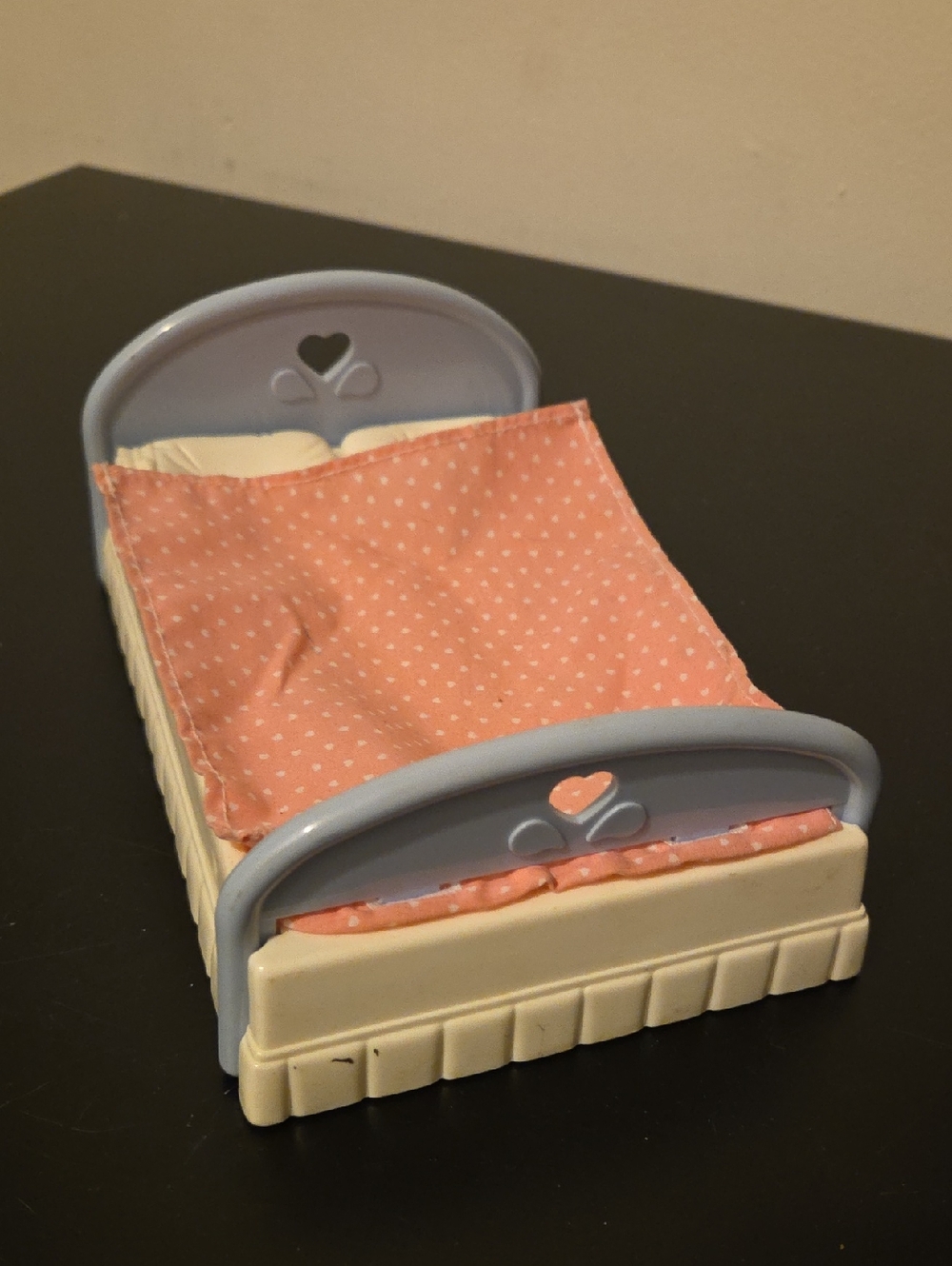 Vintage Fisher-Price Loving Family Double Bed For Doll House